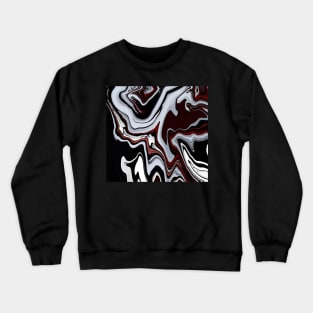 Marble black and dark Red Crewneck Sweatshirt